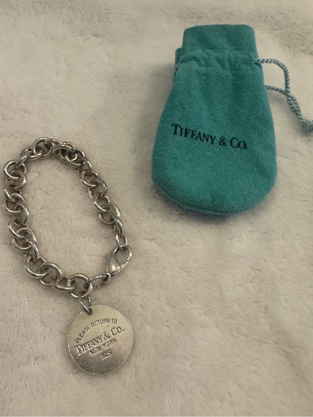 Tiffany & Co. Return to Tiffany Sterling Silver Tag Chain Bracelet 925